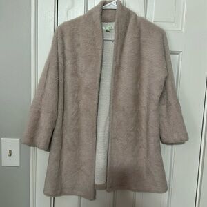 Jade light pink faux fur cardigan sweater